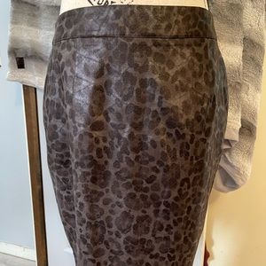 Body by Victoria’s Secret, size 6, leopard skirt, shiny black